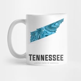 Tennessee state map abstract blue Mug